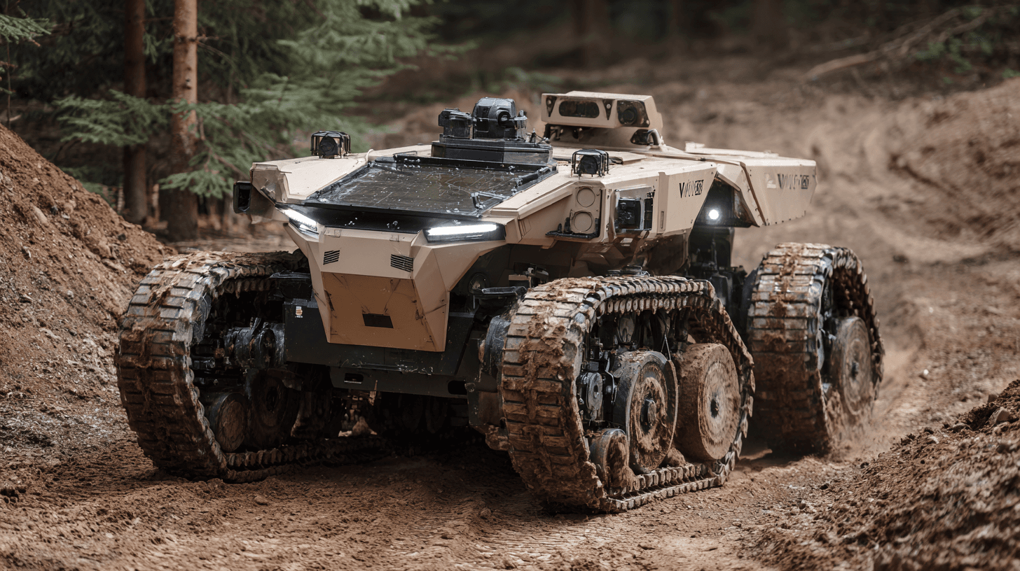 Unmanned ground vehicle platform deploying a hydrostatic power-split drivetrain